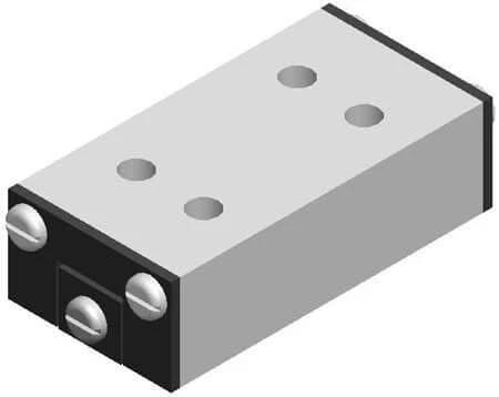✝️ .75 x 1.06 Lg., .50" Travel, Precision Ball Slide Assemby, Del-Tron (1 Each) for CNC axis motion shown