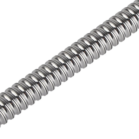 Close-up of 39.374 inch rolled anti backlash ballscrew with low backlash ball nut for CNC machines and 3D printers, showing smooth thread design.
