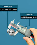 Caliper measuring 1/2 inch Chrome Steel Bearing Ball in Precision Chrome Steel Bearing Balls Half Inch Diameter G25 Pack Of 100 Pieces For Bearings And Machinery ISO 9001 2008 Certified For Durability And Low Maintenance Great For Diy Projects And Industrial Use