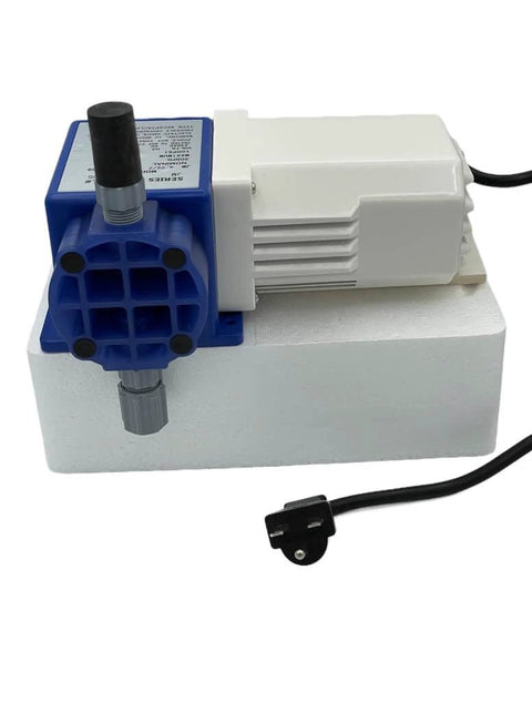 Precision Controls - Chem Flow Diaphragm Pump, 30 GPD Max, 100 PSI, 230 Volt Metering Pump, 3/8" Suction & Discharge tubing connections
