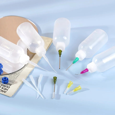 30ml Glue Precision Tip Applicator Bottle With Needle Tip Squeeze Bottle And Interchangeable Pro Grade 14ga 16ga 18ga 20ga 25ga Blunt Needles Oiler And Storage Caps For Precise Adhesive Dispensing By Ehoycq