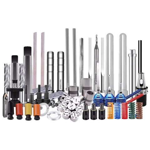 Assorted metalworking tools including High Speed Steel Rod Three Eighths Inch By Seven Point Eight Inches Precision Ground for DIY use