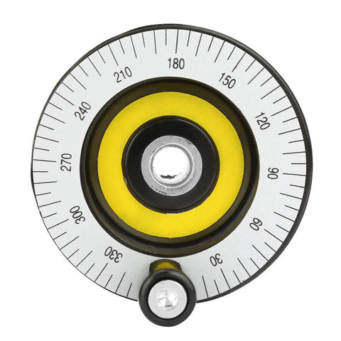 Precision Milling Hand Wheel 10x80mm with Scale for Lathe and Grinders, front view of adjustable handwheel showing scale and handle
