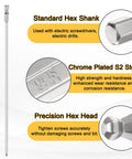 Five Piece Ball End Hex Screwdriver Bit Set H3 3mm With Quarter Inch Hex Shank And Two Hundred Millimeter Long Magnetic S2 Steel