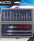 Basic Knife Set With Three Knives And Ten Blades In A 14 Piece Sturdy Wooden Storage Chest for precision cutting of various materials