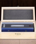 Six Inch Master Precision Level For Machinist Tools In Durable Cast Iron Body With Wooden Case Portable Spirit Level For Machinery Setup Ultra High Accuracy 0.02 Built Tough For Pro Work in opened wooden case
