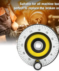 Close-up of a Precision Milling Hand Wheel 10x80mm with Scale for lathe milling machines and grinders, focus on dial and handle