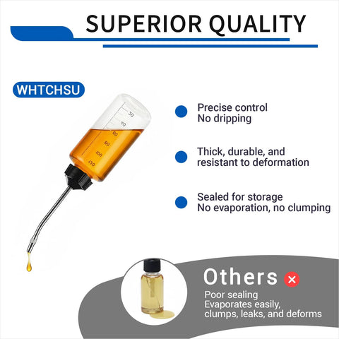Precision needle oiler kit with leak-proof LDPE applicator