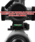 Low Profile Precision Picatinny Anti Cant Level Bubble Extended Version For Rifles With Wide Field Of View installed on rifle