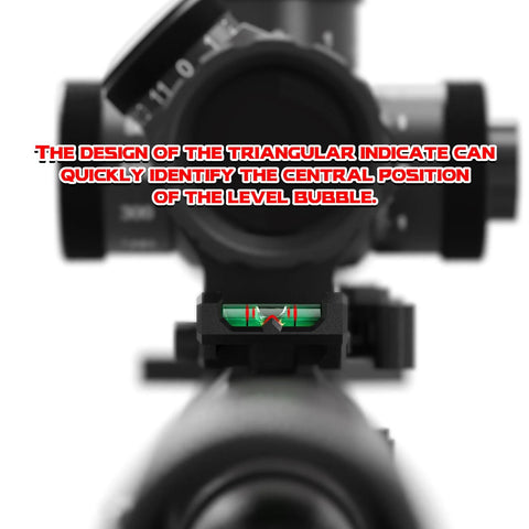 Low Profile Precision Picatinny Anti Cant Level Bubble Extended Version For Rifles With Wide Field Of View installed on rifle