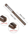 9.5mm Hand Reamer For Metal Working Pro Grade 9SiCr Alloy Tool Steel H8 Precision Reamer With 6 Straight Flutes, 59mm Flute Length