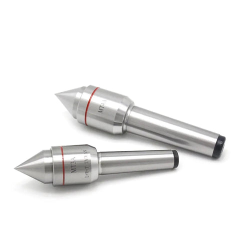Rotating Live Center For CNC Lathes MT3 MT4 with high precision bearing design for high speed machining, showing MT2 and MT3 views