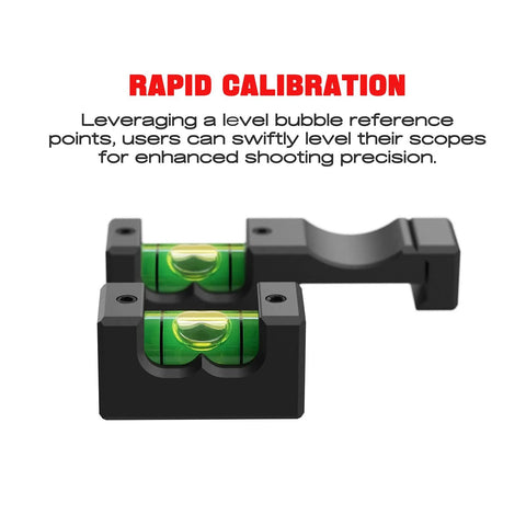 Precision Scope Alignment Tool Set For Perfect Shots Featuring Magnetized Action Level Bubble And Picatinny Level Bubble To Correct Cant And Prevent Horizontal Drift Easy To Use Scope Mounted Engineering Level For Accurate Targeting And Consistent Shoots displaying two black and green level tools.