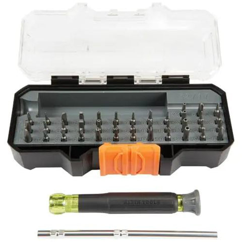 Open case of All In One Precision Screwdriver Set With 39 Bits For Apple Devices Magnetic Dual End Barrel For One Handed Fastener Retention