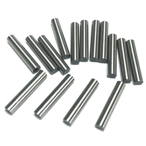 Heavy Duty 3/16 Inch By 1 Inch Dowel Pins 15 Pack For Woodworking And Shelving Alloy Steel Ground Precision Pins arranged on white background