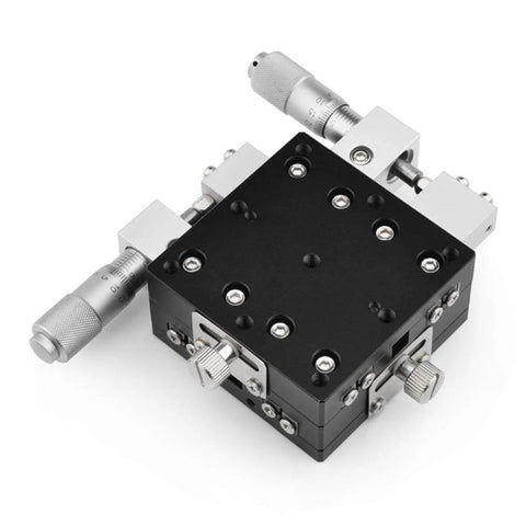 Precision xyzr 4 axis 2.36"x2.36" manual linear positioning stage bearing tuning platform sliding table 60x60mm built for smooth motion