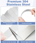 Pro Grade 30 Piece Shim Stock Set In 304 Stainless Steel showing flexible shims, easy cutting feature, and smooth edges