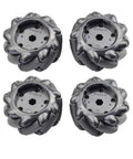 Premium 80mm Mecanum Wheel for AGV Robot Car Chassis, Omni Directional Tire set of four with 6mm Metal Coupling Motor Connector