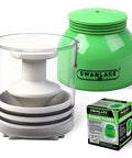 Premium Bearing Packer Kit with green lid and clear casing, including box packaging.