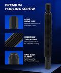Close-up of forcing screw from Wheel Hub Removal Tool Kit with long drive hex, precision threading, and ball-end screw features.