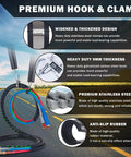 Heavy Duty 2 Pack 16 Inch Double Tender Spring Kit With 3-In-One Hose Holder And 3-Hole Clamp For Semi Trucks And Trailers