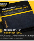 Supreme Suspensions 16x16 inch premium microfiber towel packaging