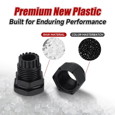 Heavy Duty Waterproof Nylon Cable Gland Kit, 50 Pieces, Adjustable Seals For 3mm To 6.5mm Cables, Explosion Proof Sealing, M12 x 1.5