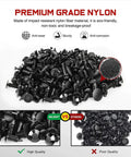 240 Piece Car Bumper Retainer Clips Kit With Plastic Rivets Fasteners For Toyota Honda Acura GM Ford Chrysler, nylon material