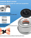 Premium dust cover for trailer axle bearing kit, 1.17 inch diameter, steel with zinc plating, anti-rust and durable.