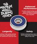 Front Wheel Bearing Kit For Honda Motorcycles 25-1072 Replacement, close-up view with focus on the bearing design and features.