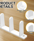4 Pack White Closet Door Floor Guide With Screws For 1-3/8 Inch Thick Doors Universal Fit Durable Plastic on wood surface