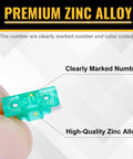 High-quality zinc alloy mini fuse from Low Profile Mini Fuse Kit With 100 Piece Premium Blade Fuses And Puller, Zinc Terminals