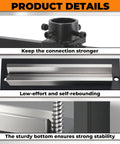 Close-up of durable steel construction on 12 Inch Press Brake Attachment For 12 To 20 Ton Hydraulic Presses with adjustable bend features.