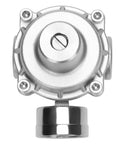 Top view of a Pressure Regulator Water Valve With Gauge For RV Garden And Air Systems Three Quarters Inch NPT Female Stainless Steel 304