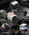 0-200 Psi Pressure Transducer Sensor with 1/8 Inch NPT 316 Stainless Steel, showcasing features and uses, in automotive engine setup.