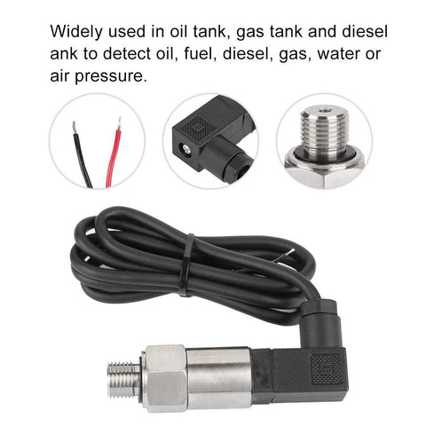 Industrial Pressure Transducer With 4-20mA Output And G1 Quarter Inch Thread For Water Gas Oil 0 To 1 MPa Range Silicon Sensor