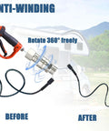 Beast Pro Grade Pressure Washer Adapter Kit With 360 Swivel M22 14mm To 3/8 Inch Quick Connect Stainless Steel in use
