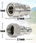 Beast Pro Grade Pressure Washer Adapter Kit With 360 Swivel M22 14mm To 3/8 Inch Quick Connect Stainless Steel Quick Disconnect