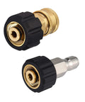 Universal Pressure Washer Hose Adapter Set M22 To 3 By 8 Quick Connect Fittings For Gun Hose And Pump 5000 PSI Compatibility