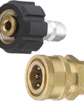 Pressure Washer Quick Connect Adapter Set M22 15mm Female To M22 Male Fitting, 5000 PSI High Pressure Connector, Durable Metal Construction
