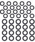 Pressure Washer O Rings For Quick Connect Couplers One Quarter Inch And Three Eighths Inch, 40 Pack Replacement Seals, arranged in grid