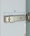 Privacy Barn Door Lock With Emergency Release Satin Nickel Sliding Latch For Single Or Bi Parting Doors 5 Inch Length