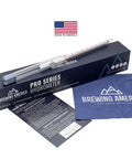 NIST traceable hydrometer kit USA with box, cloth, and instructions for homebrewing testing and measurement.