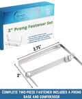 Premium Prong Paper Fasteners With 2 Inch Capacity And 50 Complete Sets, Heavy Duty Metal Construction, Front View