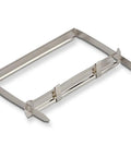 Side view of Prong Paper Fasteners For Easy File Modifications With Two Inch Capacity And Two And Three Quarters Inch Base Bright Silver Finish