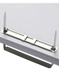 Prong Paper Fasteners For Easy File Modifications With Two Inch Capacity And Two And Three Quarters Inch Base Bright Silver Finish Includes Complete Two Piece Base And Compressor Box Of Fifty Complete Sets Officemate installed in folder