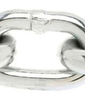 0143326 System 3 Grade 30 Low Carbon Steel Proof Coil Chain, zinc plated, 3/16" trade, 0.21" diameter, close-up of smooth links