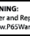 Prop 65 warning label for cancer and reproductive harm with website www.P65Warnings.ca.gov