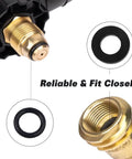 Propane Tank Gasket And O Ring Seal Kit With 15 O Rings And 15 Gaskets Plus PTFE Thread Sealing Tape for POL fittings close-up view