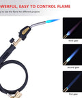 Pro Grade Propane Torch With 60 Inch Hand Hose For MAPP Gas And Welding Tasks, Lightweight Yet Rugged With Hook, High Temperature Vortex Flame